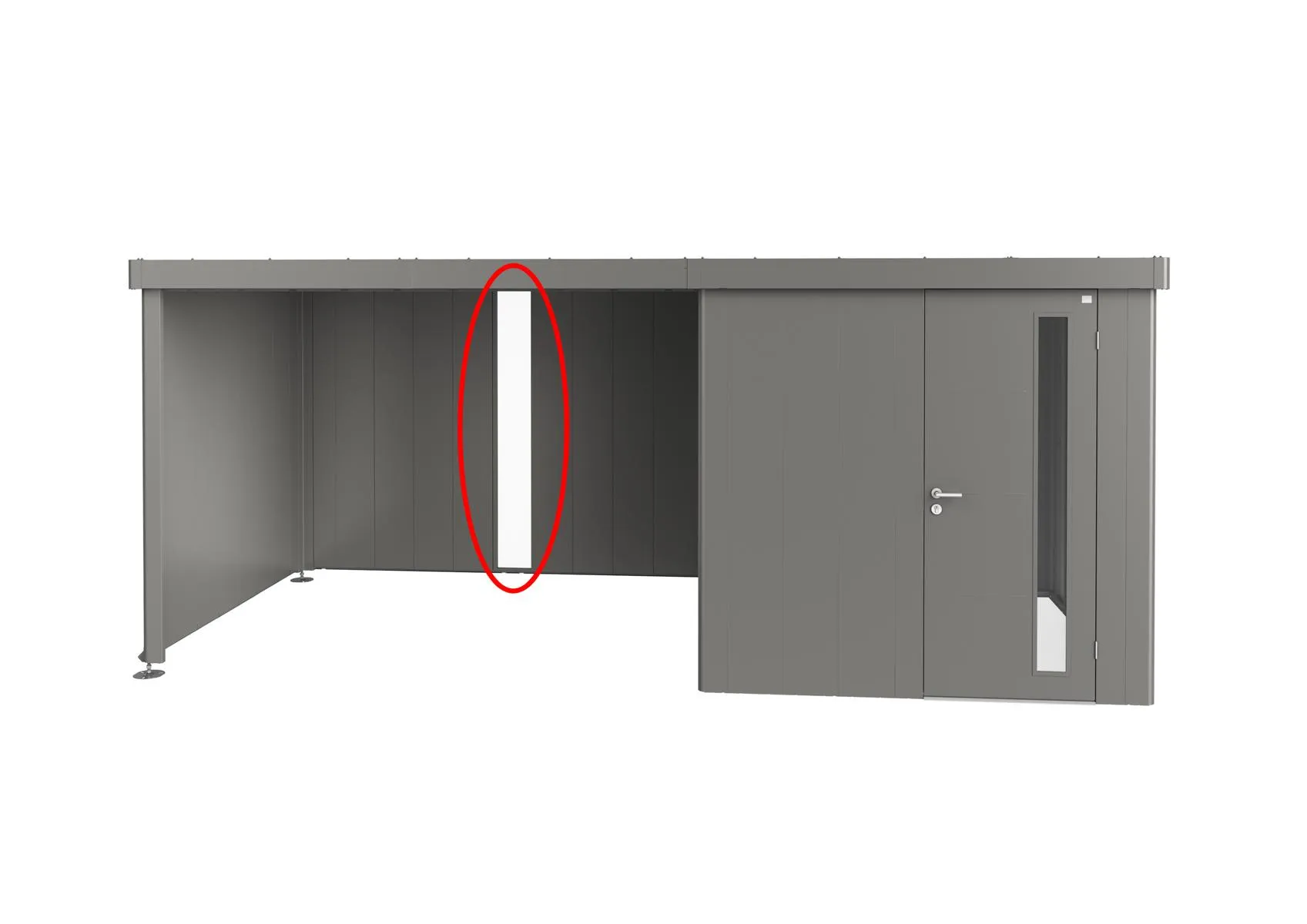 Lichtpaneel f&uuml;r Seitendach zu