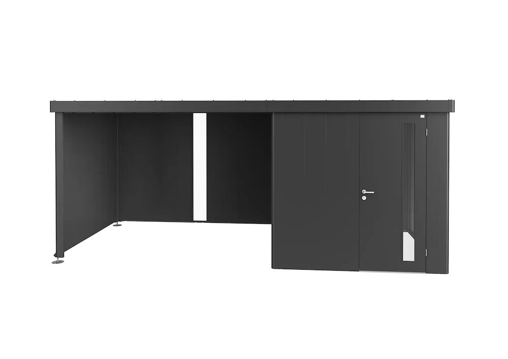 R&uuml;ckwand f&uuml;r Seitendach zu