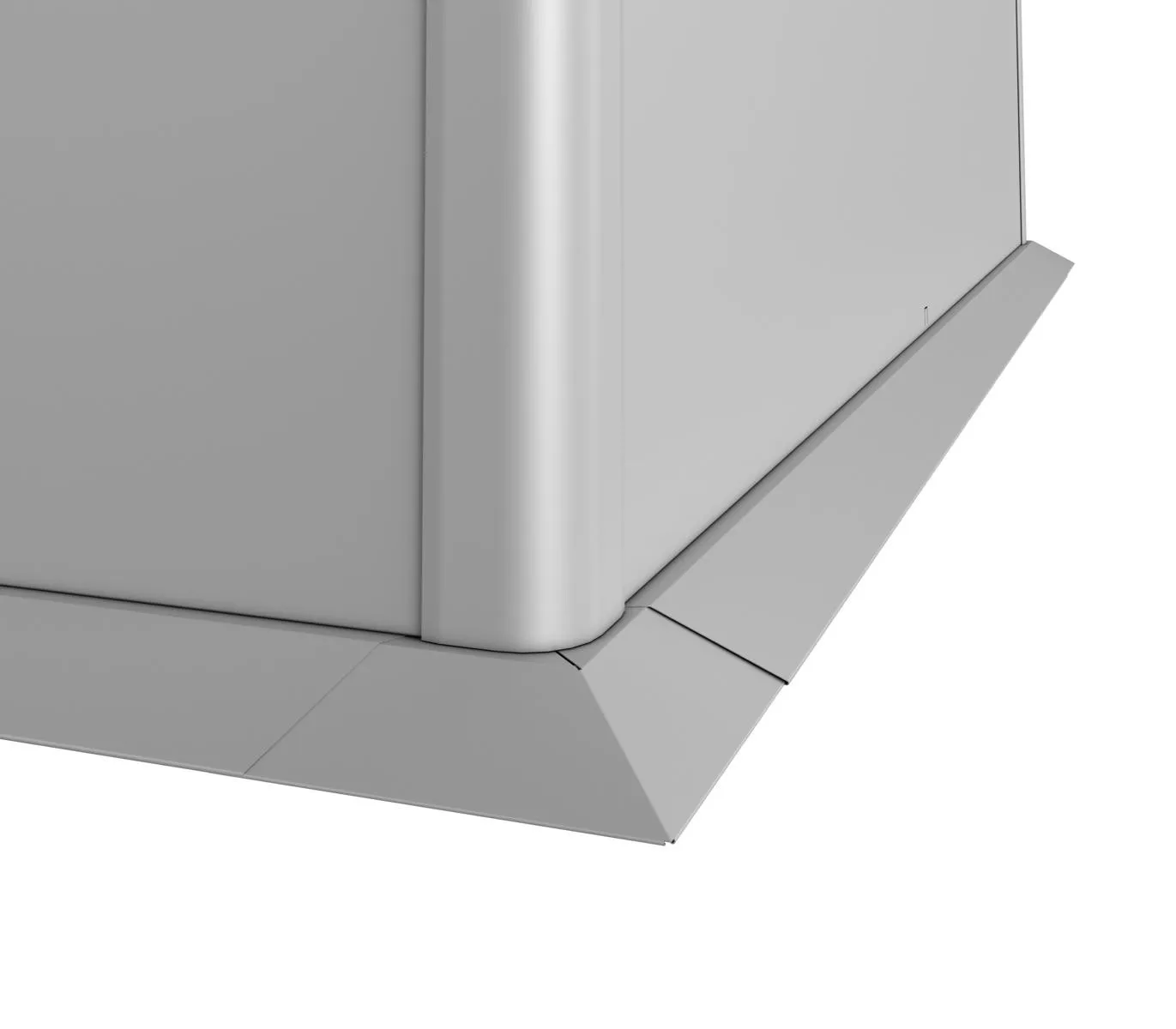 M&auml;hkante 1,5x0,5 silber-metal.