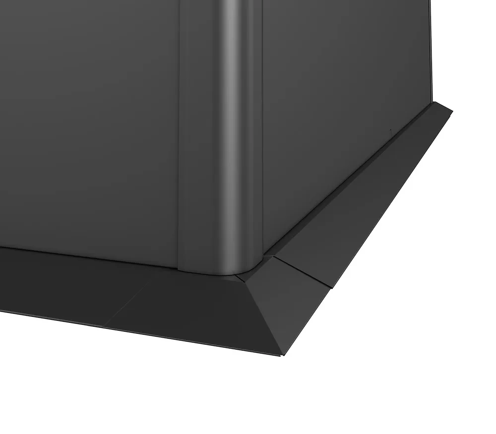 M&auml;hkante 1x1 dunkelgrau-metal.