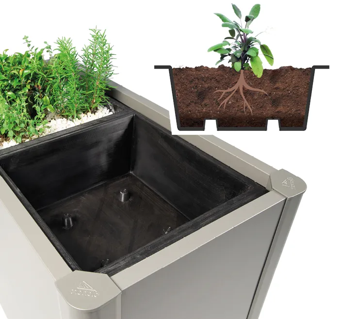 Pflanzeinsatz zu Pflanzbeet