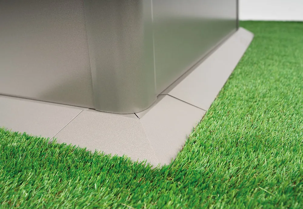 M&auml;hkante 2x2 quarzgrau-metal.