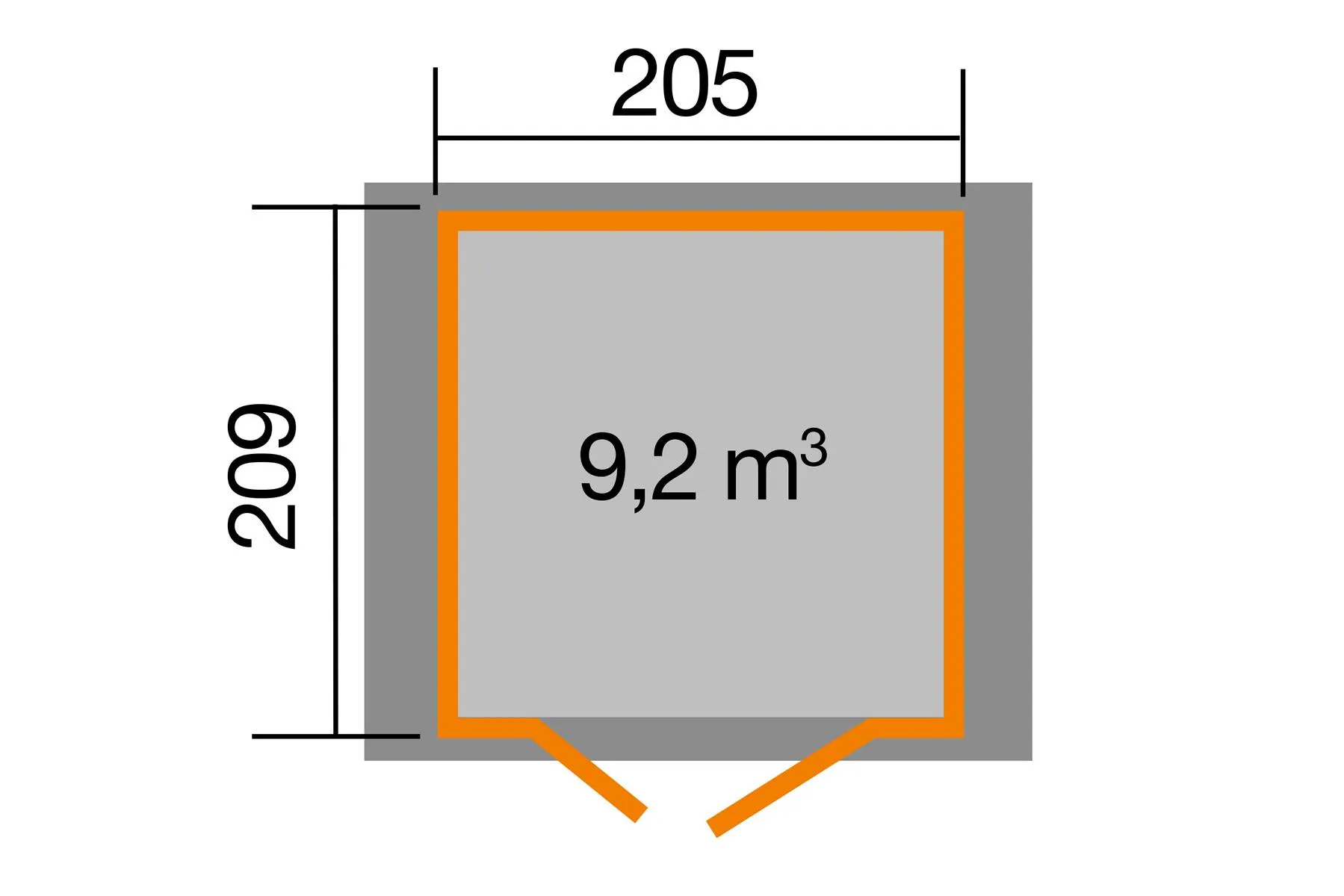 Gartenhaus 224 A Gr. 1, rot