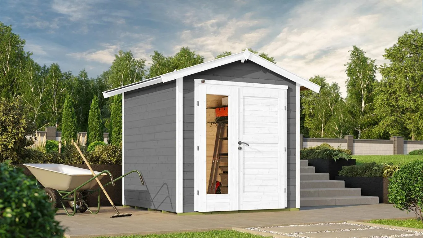 Gartenhaus 224 A Gr. 1, grau