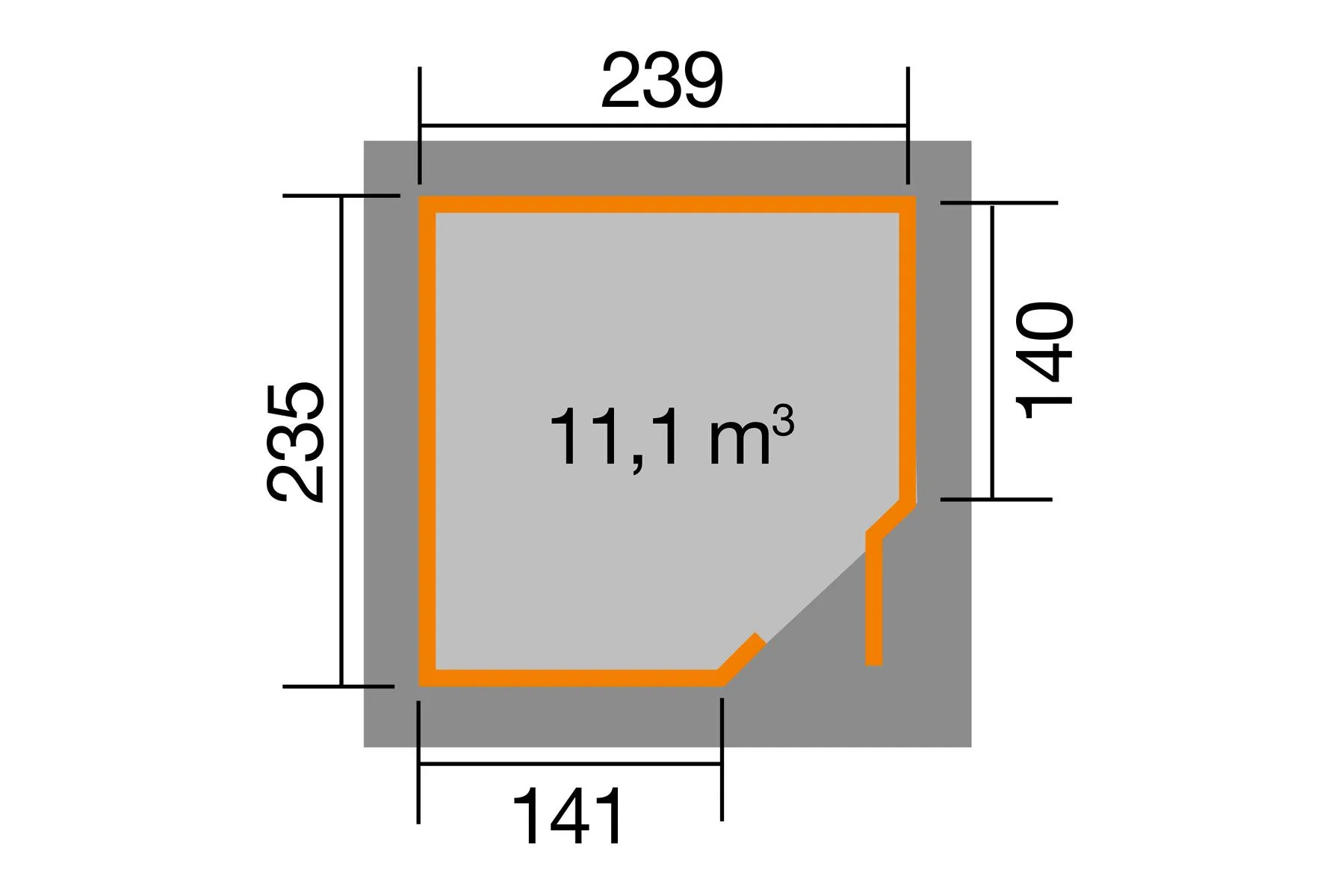 Gartenhaus 229 A Gr.2,natur