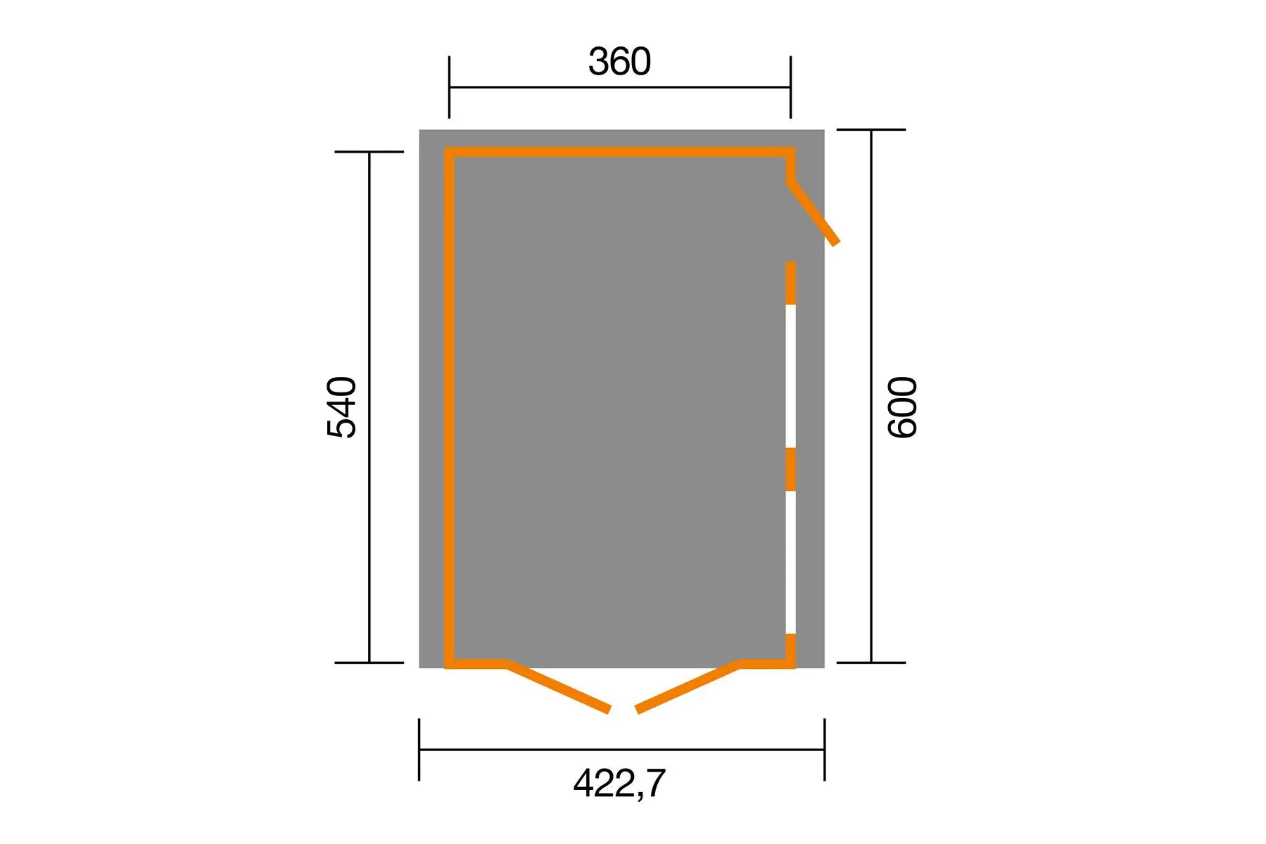 Einzelgarage 441, graphit