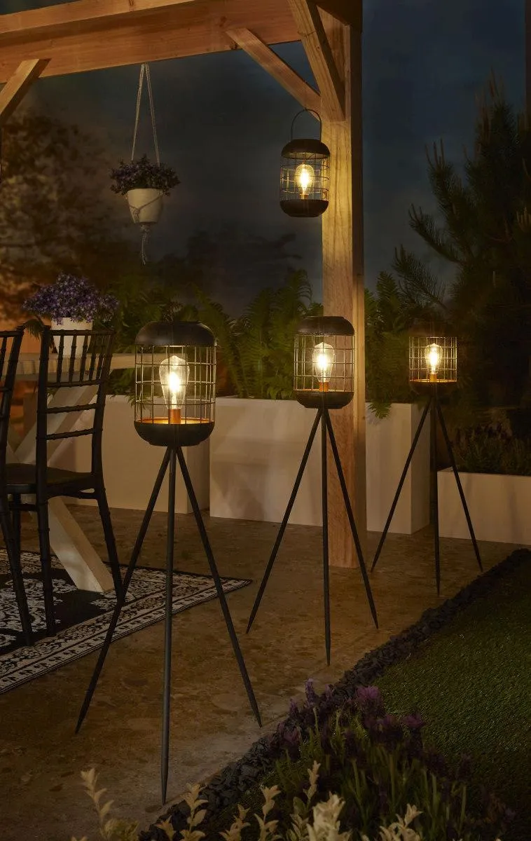 LED Solar Dreibein Laterne