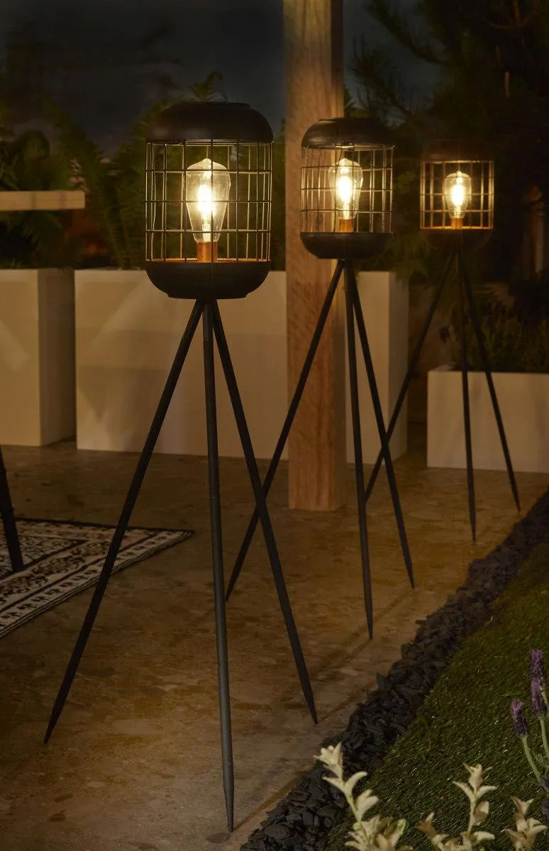 LED Solar Dreibein Laterne