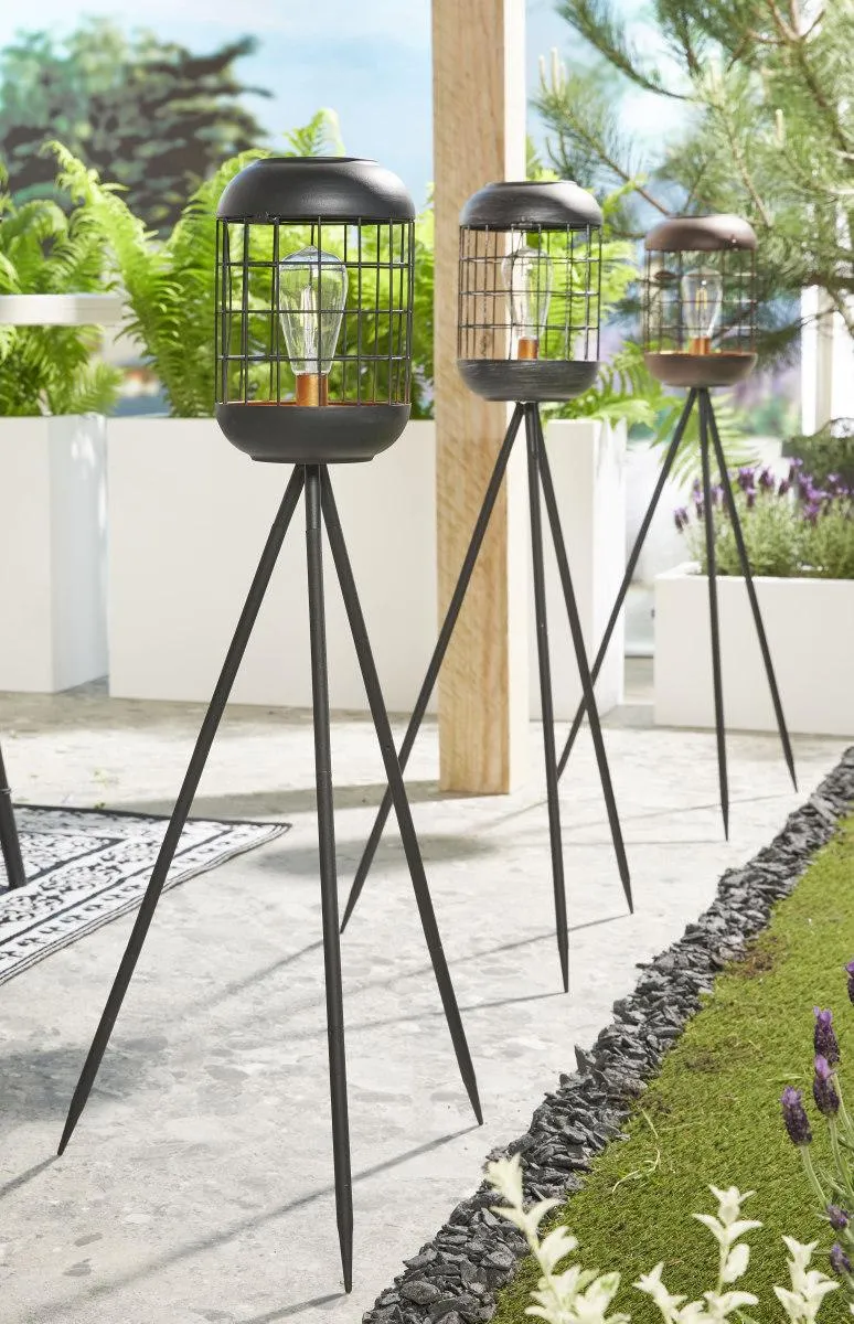 LED Solar Dreibein Laterne