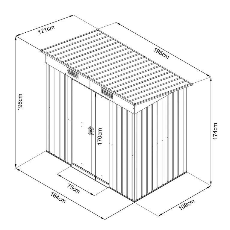 Ger&auml;tehaus mit Pultdach I