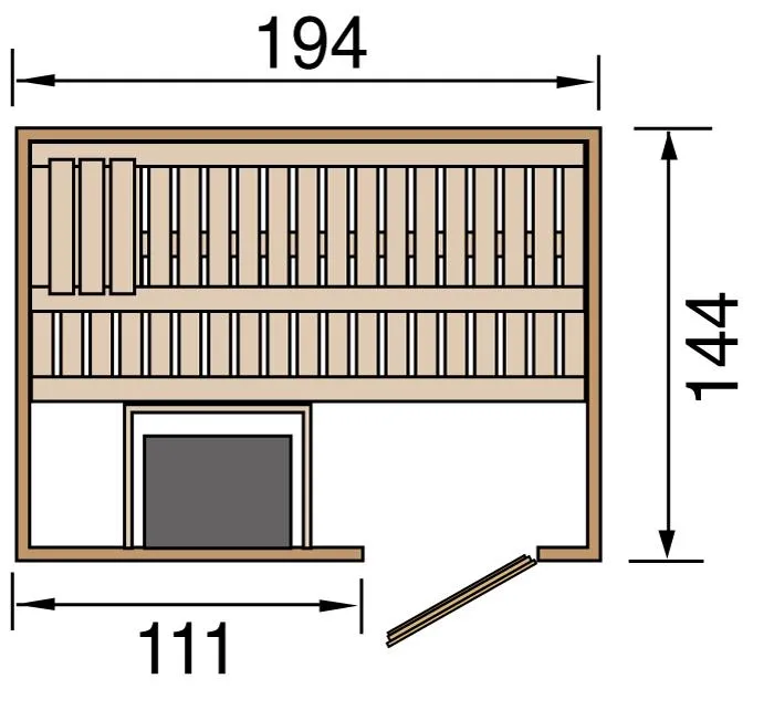 Elementsauna HALMSTAD 1 HAT,