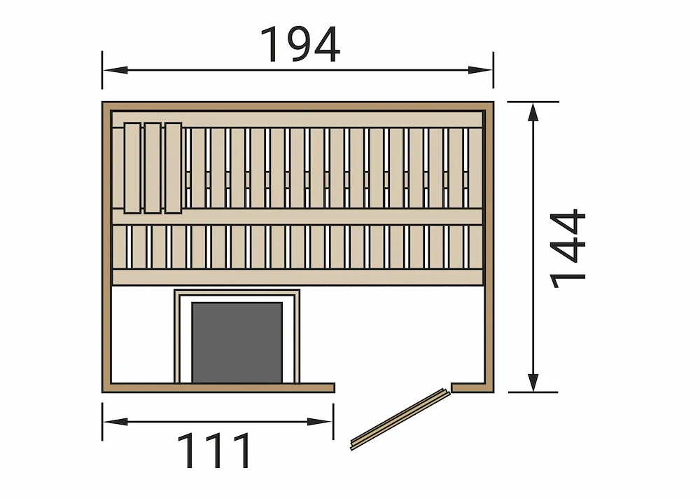 Elementsauna HALMSTAD 1 HAT,