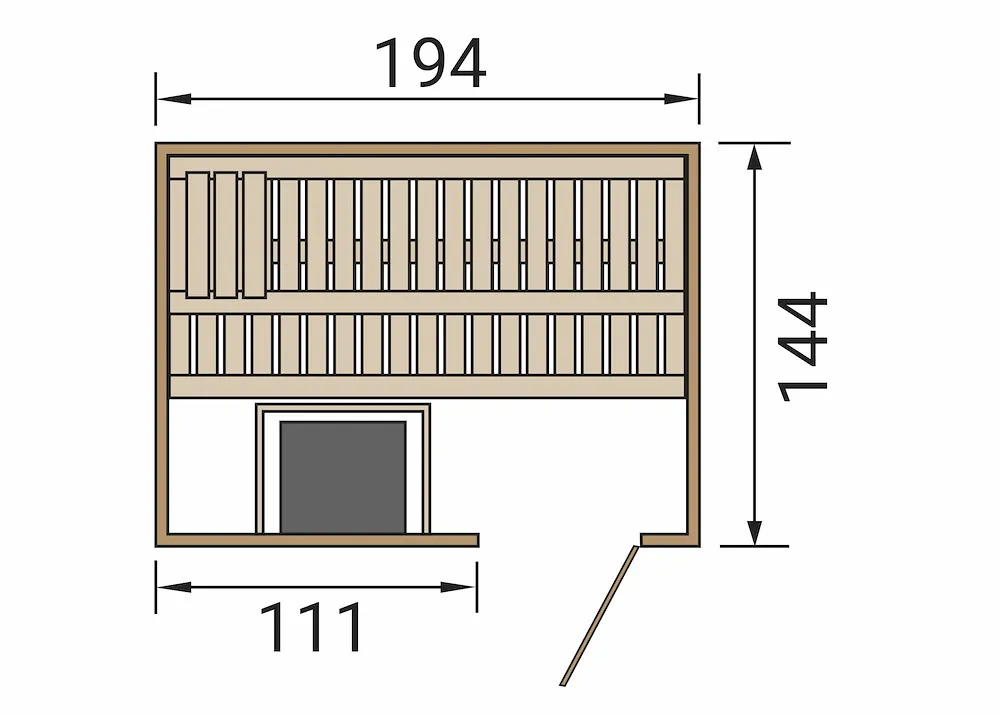 Elementsauna HALMSTAD 1 GT,