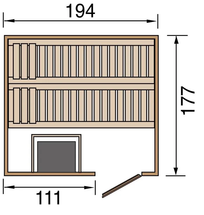 Elementsauna HALMSTAD 2 GT,