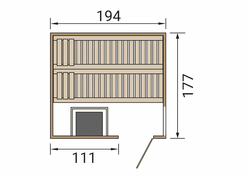 Elementsauna HALMSTAD 2 GTF,