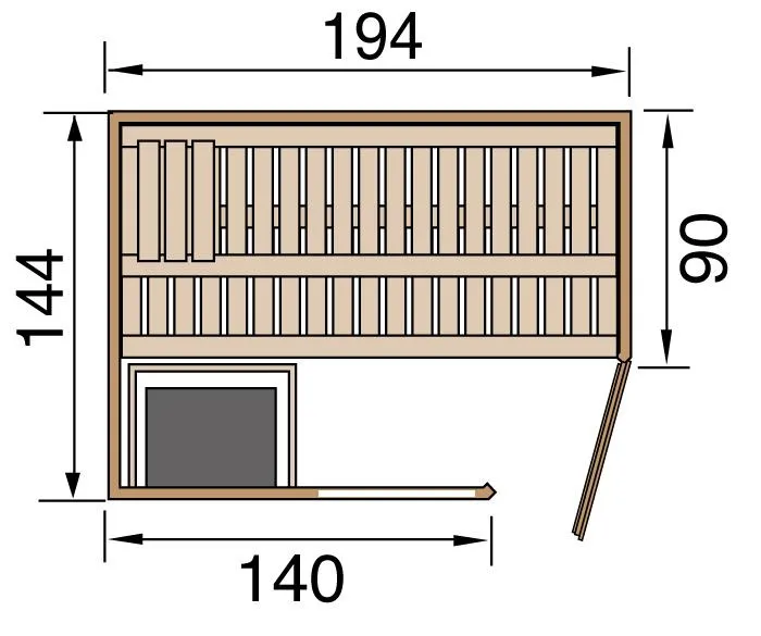 Elementsauna VARBERG 1 GTF,