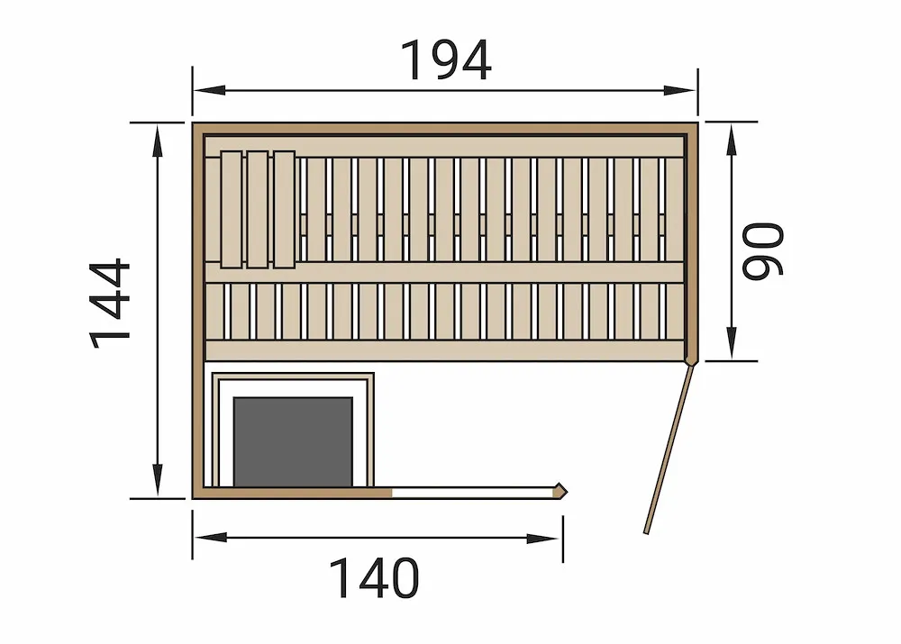 Elementsauna VARBERG 1 GTF,