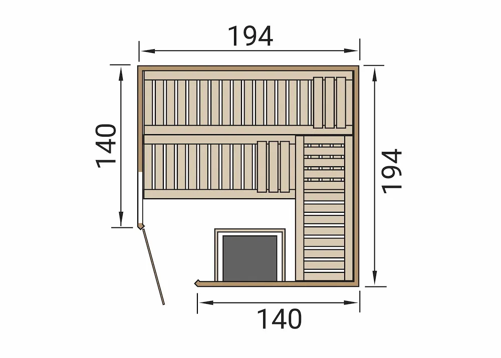 Elementsauna VARBERG 3 GTF,