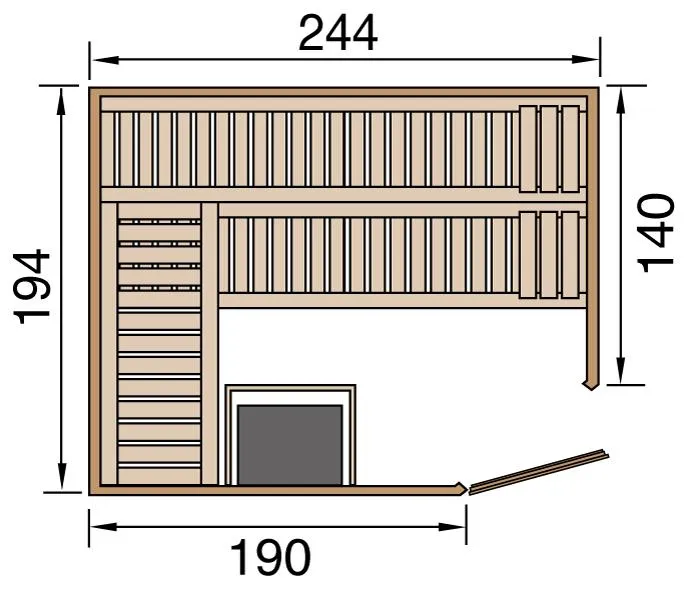 Elementsauna VARBERG 4 GT,