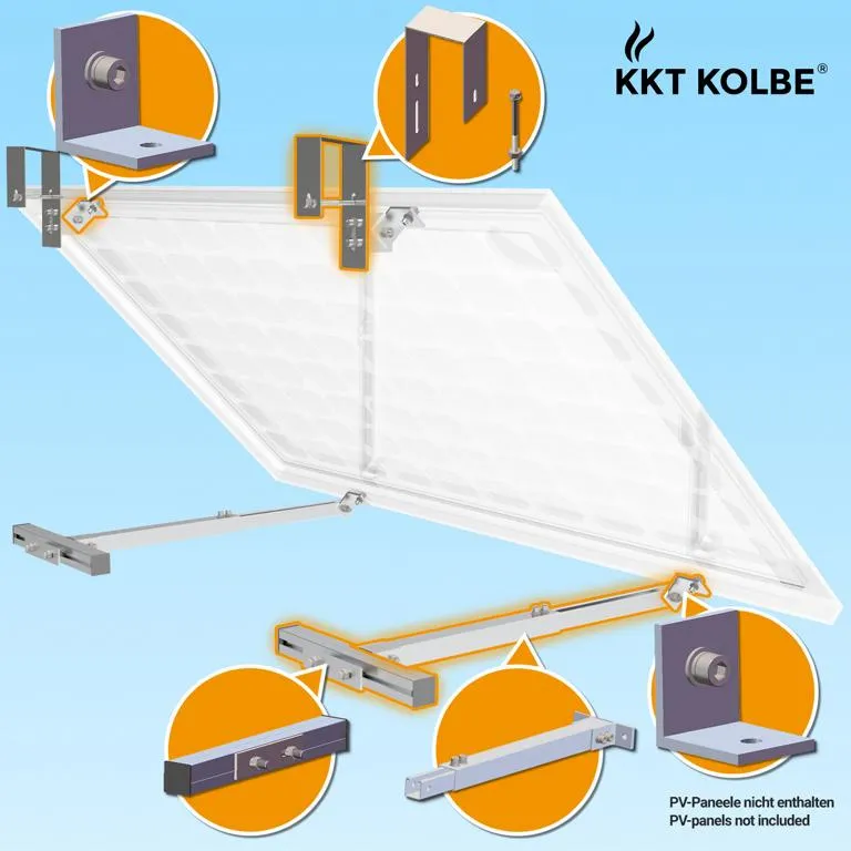 Balkonmontageset f&uuml;r eckige Gel&auml;nder