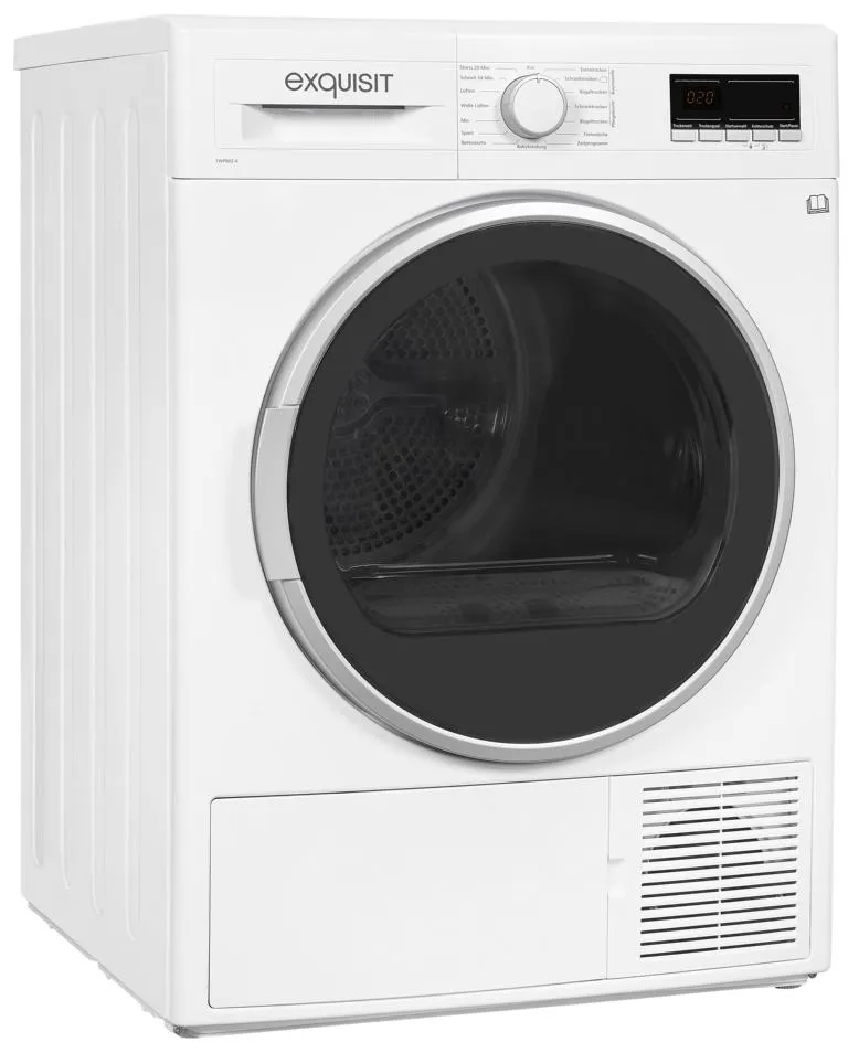 Exqisit W&auml;rmepumpentrockner 8 KG, wei&szlig;
