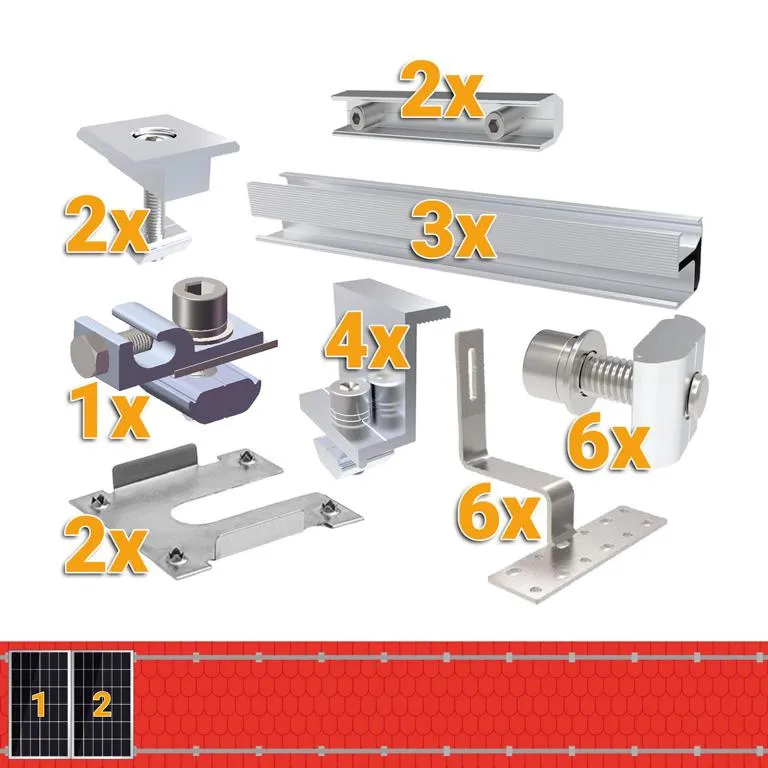 Montagekit Ziegeldach f&uuml;r 2 Paneel