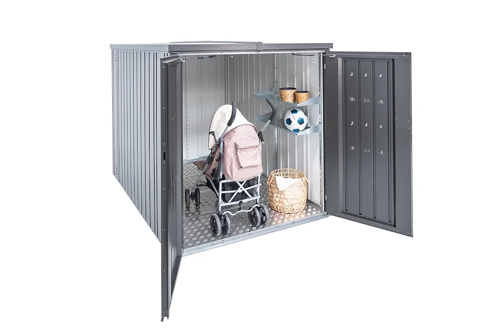 MiniGarage dunkelgrau-metallic