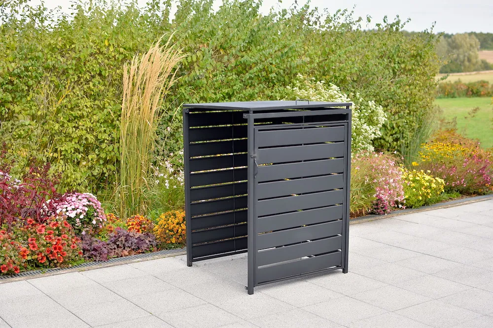 M&uuml;lltonnenabdeckung Anbau