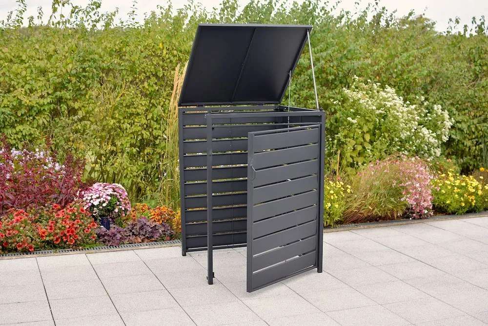 M&uuml;lltonnenabdeckung Anbau