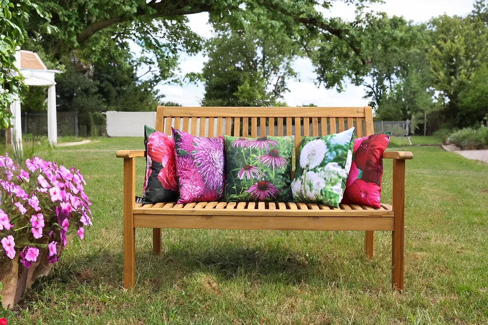 Outdoor Kissen Blume pink S