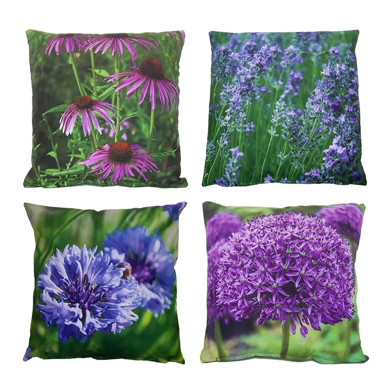 Outdoor Kissen Blume lila S