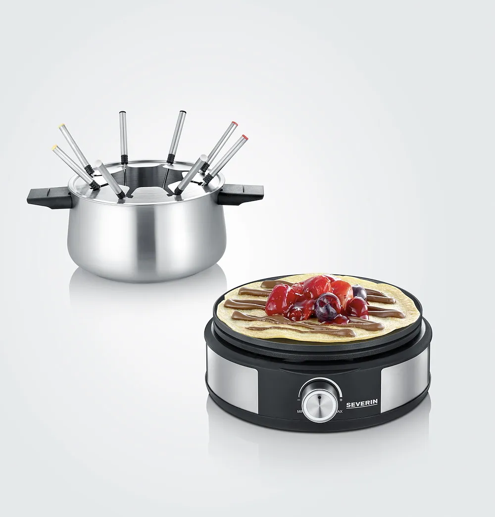 Fondue Crepes Kombination, Fondue Crepes Kombination,