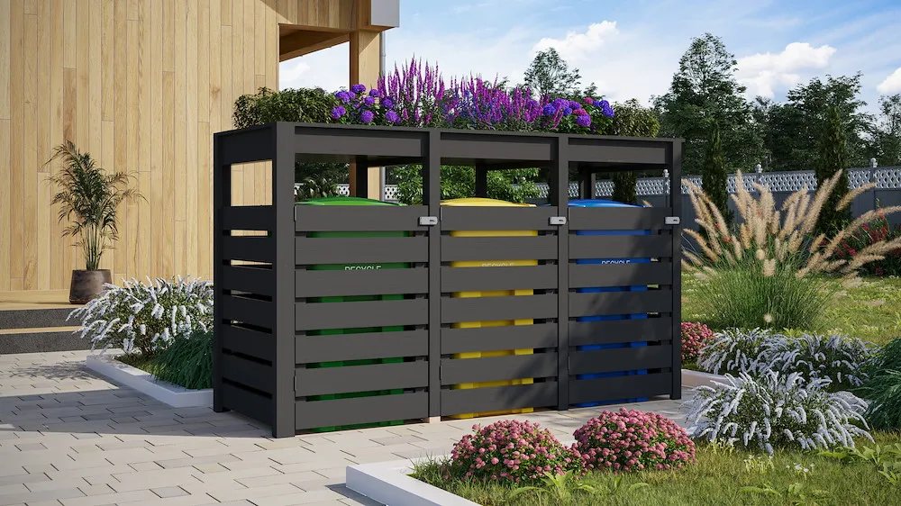 3er M&uuml;lltonnenunterstand