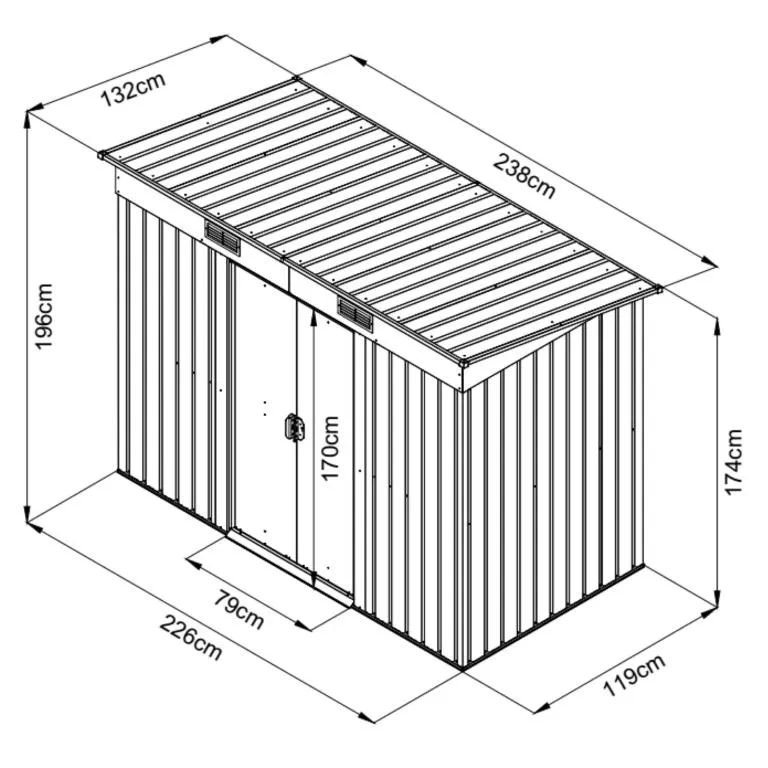 Ger&auml;tehaus mit Pultdach II
