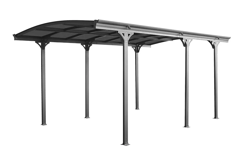 Carport mit gew&ouml;lbtem Dach