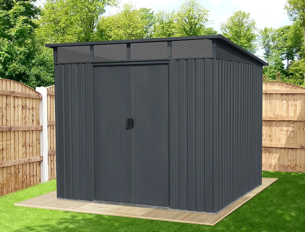 Ger&auml;tehaus mit Pultdach anthr.