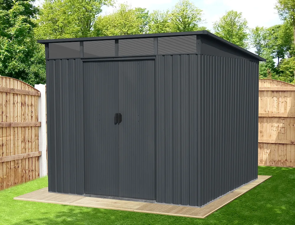 Ger&auml;tehaus mit Pultdach anthr.