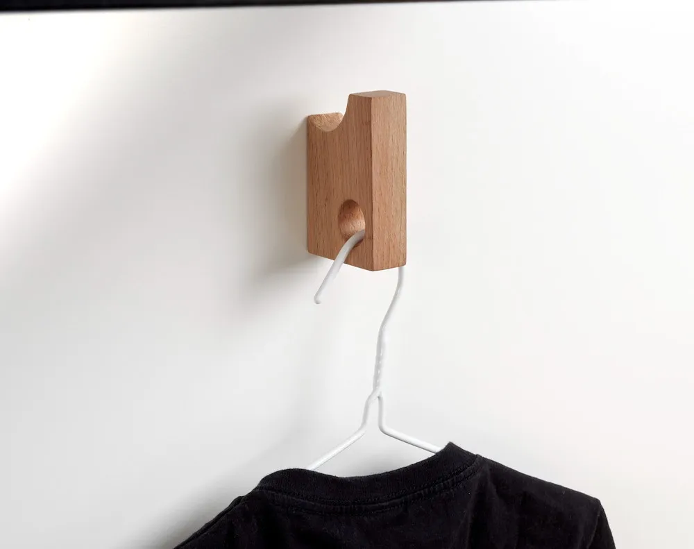 Wandhaken 70x20x50mm Buche