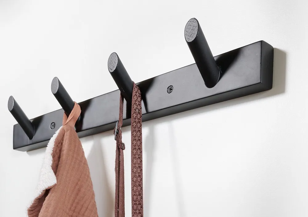 Holzleiste 4 Haken 400mm