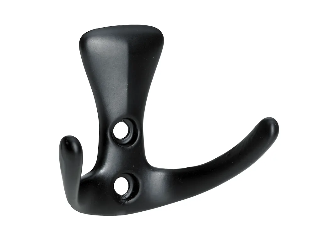 Haken Zinkdruckguss schwarz
