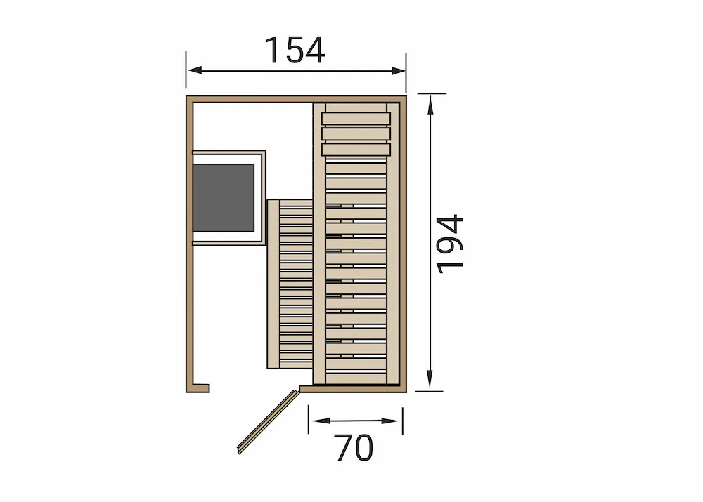 Elementsauna KAARINA 1,Kompakt