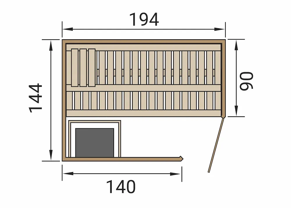 Element-Ecksauna VARBERG 1 HT,
