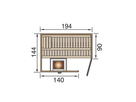 Element-Ecksauna VARBERG 1 GTF