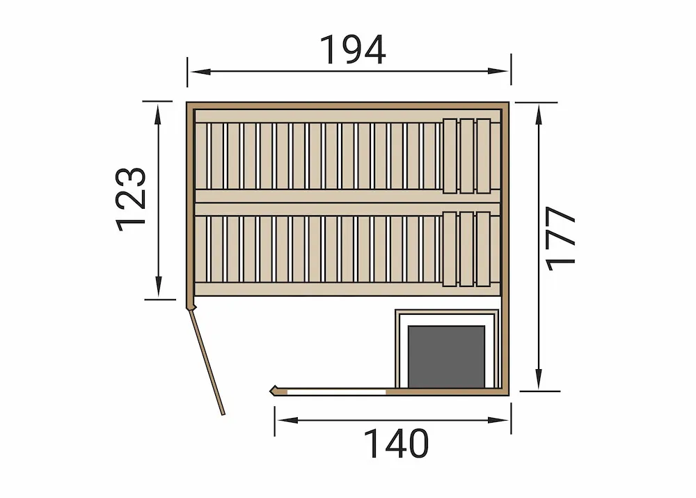 Element-Ecksauna VARBERG 2 GTF
