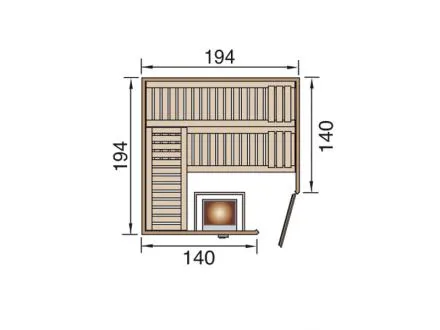 Element-Ecksauna VARBERG 3 GT,