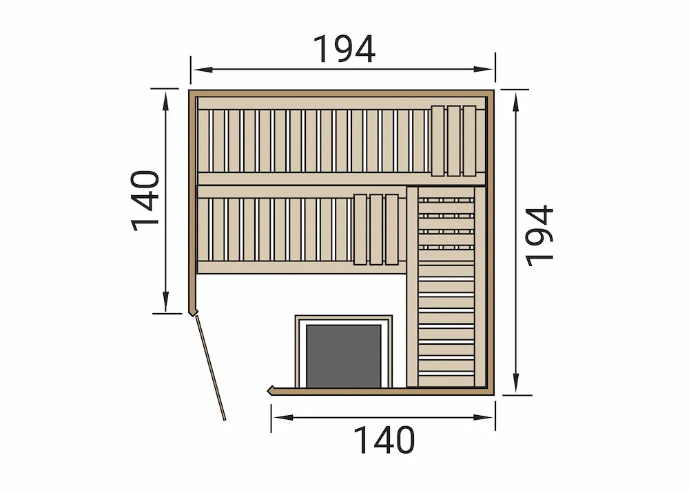 Element-Ecksauna VARBERG 3 GT,