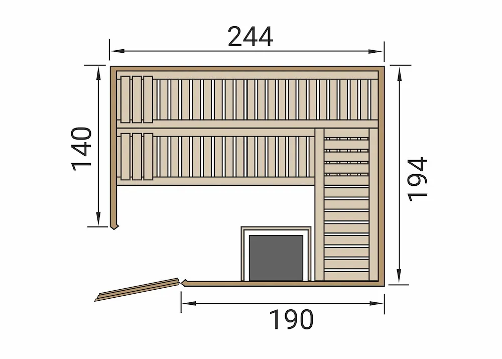 Element-Ecksauna VARBERG 4,