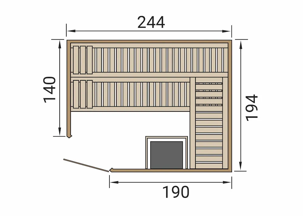 Element-Ecksauna VARBERG 4 GT,