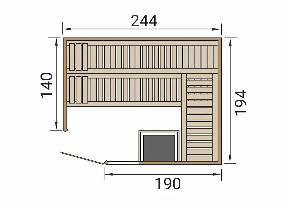 Element-Ecksauna VARBERG 4 GTF