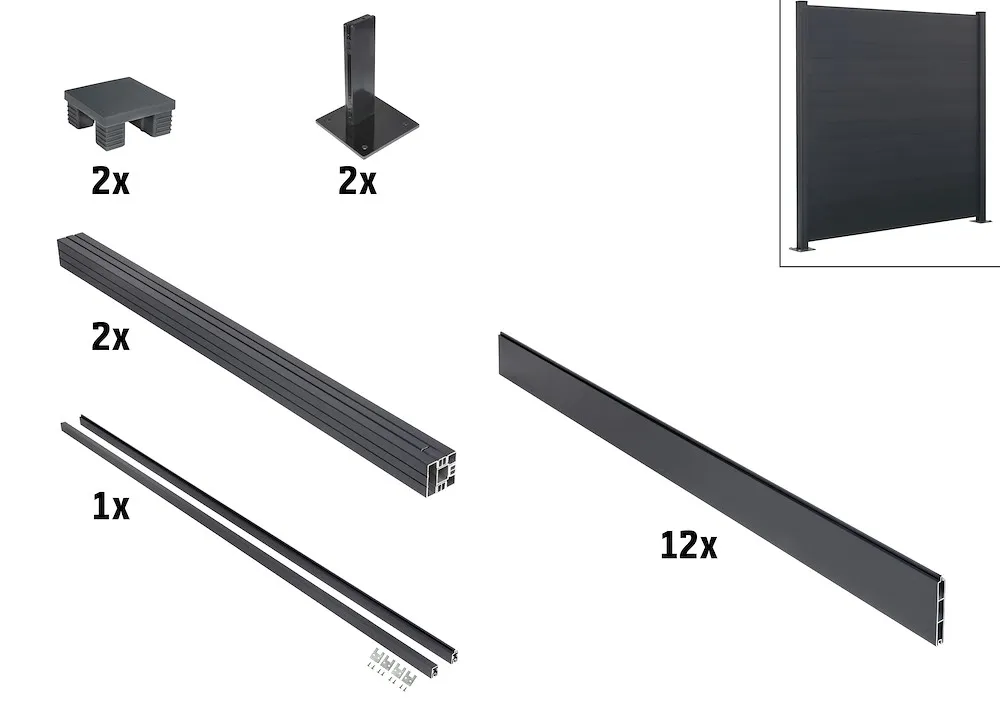 Steckzaun-Set Aluminium